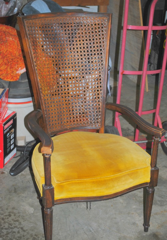 I made over this chair and it looks stunning! I paid one dollar for it at an auction!