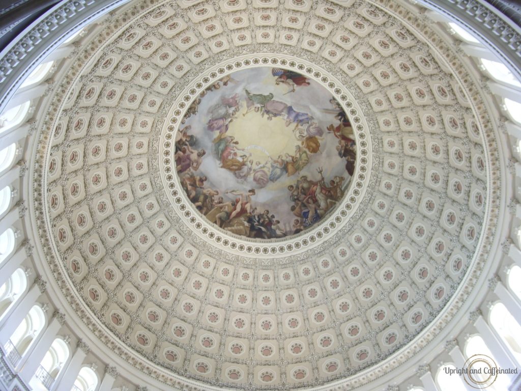 Inside the Capitol Dome. 4th of July in Washington, DC. 