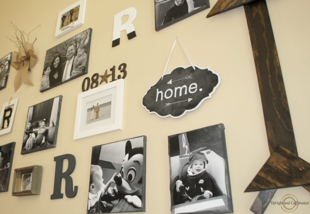 Black and white DIY gallery wall