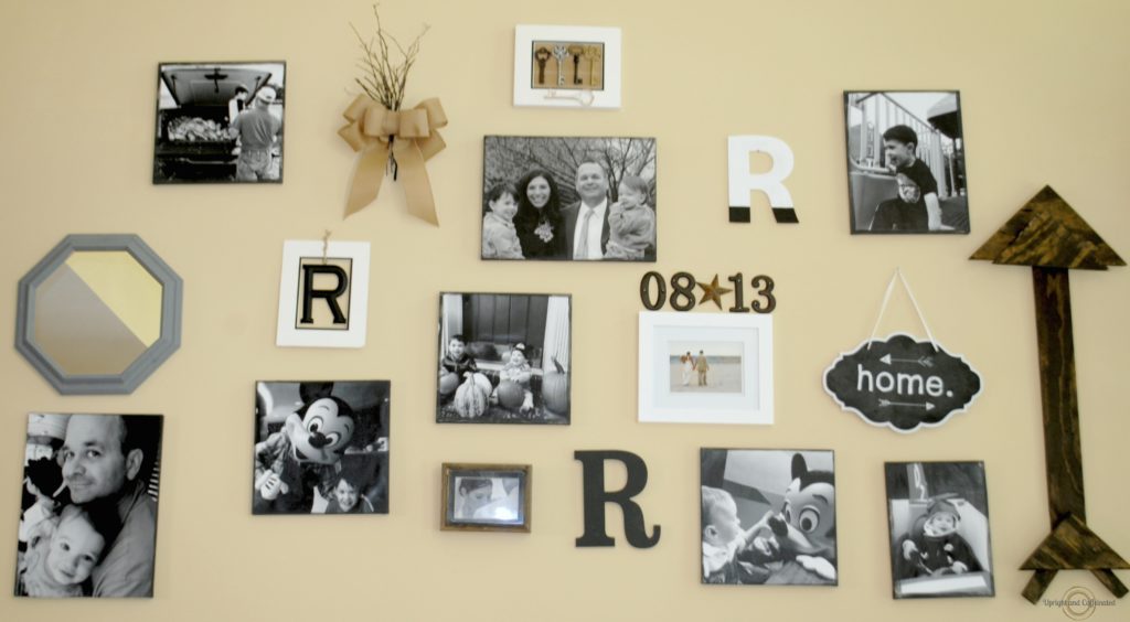 Black and white DIY gallery wall