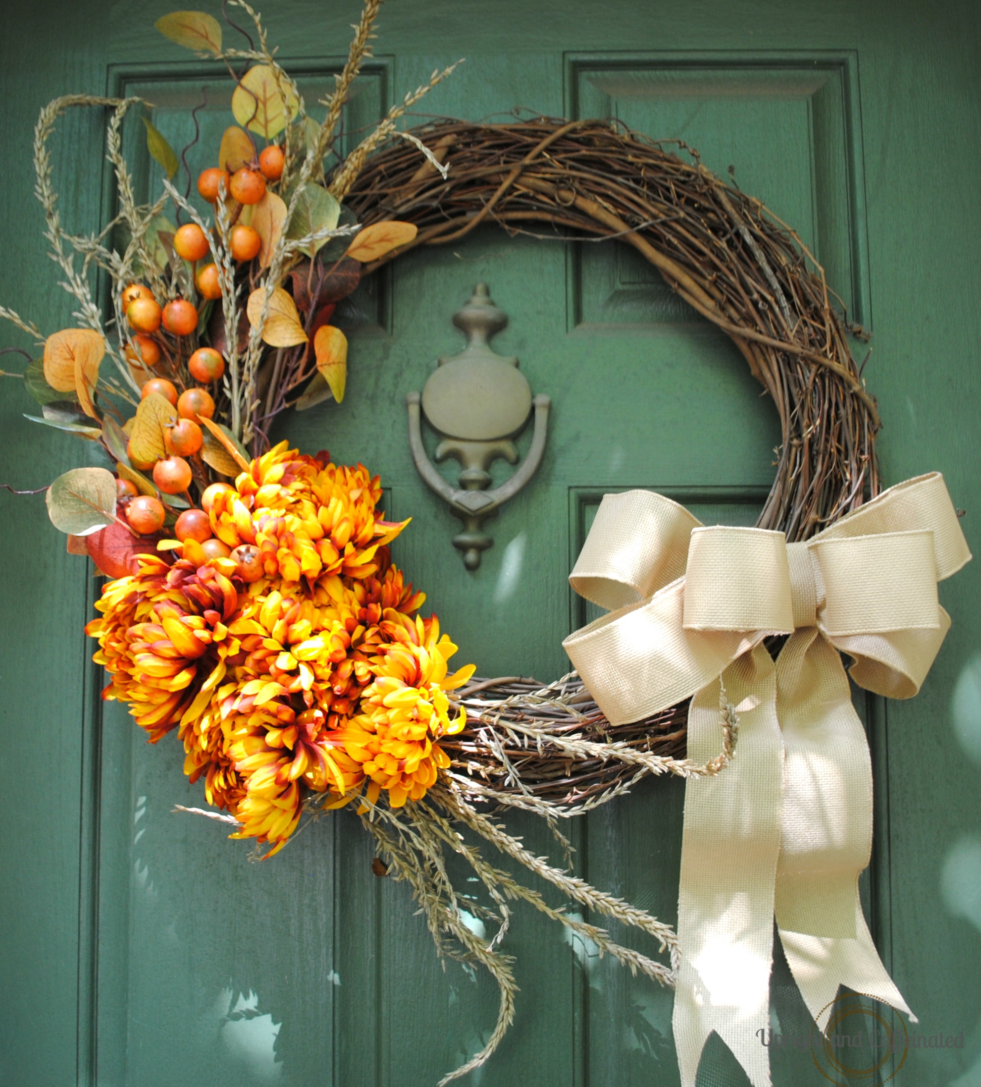 DIY Fall Wreath from Upright and Caffeinated