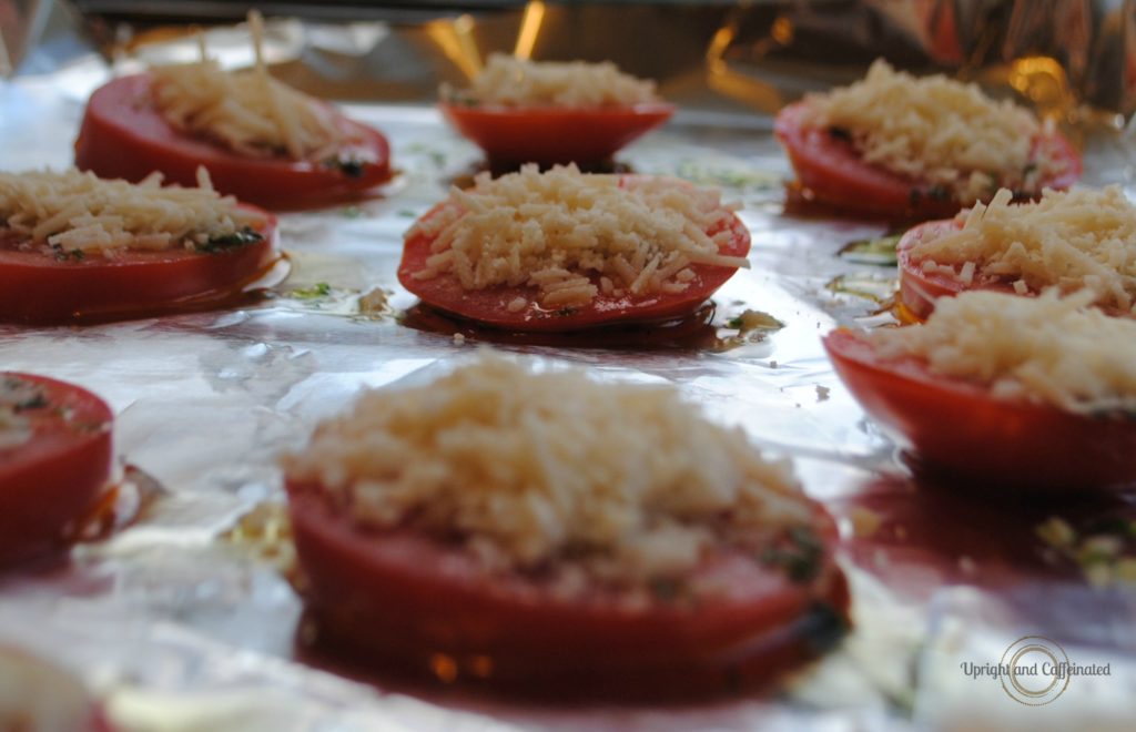 Fresh Parmesan on Roasted Tomatoes