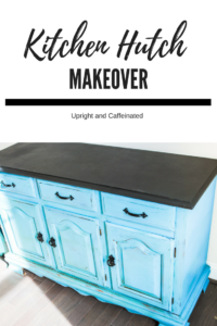 Check out this amazing kitchen hutch makeover! Click for the full tutorial 