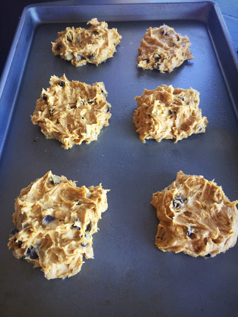 Chocolate Chip Pumpkin Cookies with Cream Cheese Frosting