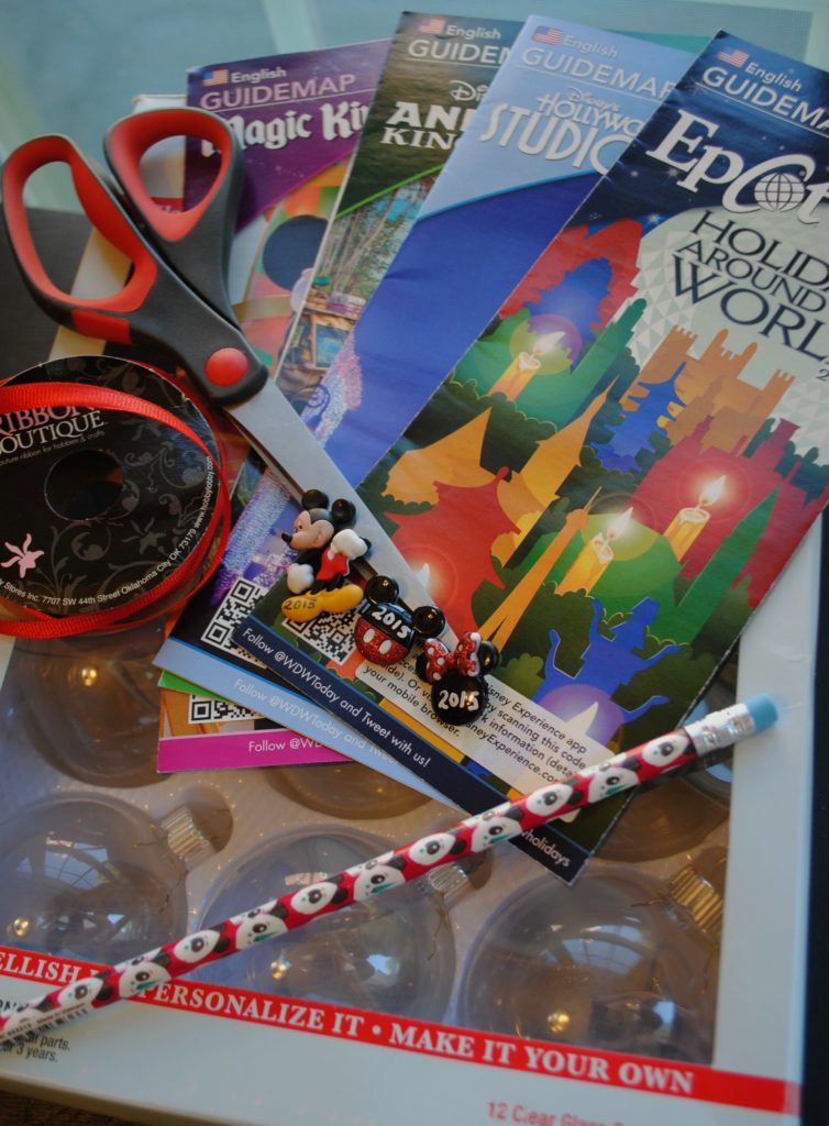 DIY Disney Map Christmas Ornament