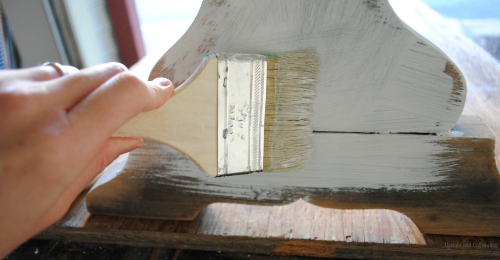 Farmhouse Entryway Table makeover using Wise Owl Chalk Synthesis Paint. 