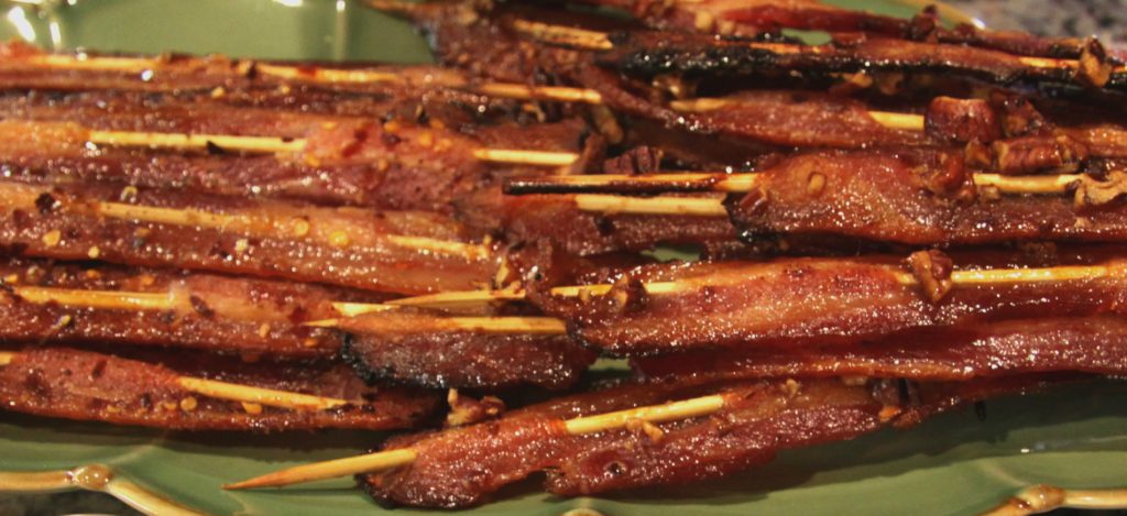 Candied Bacon Skewers 
