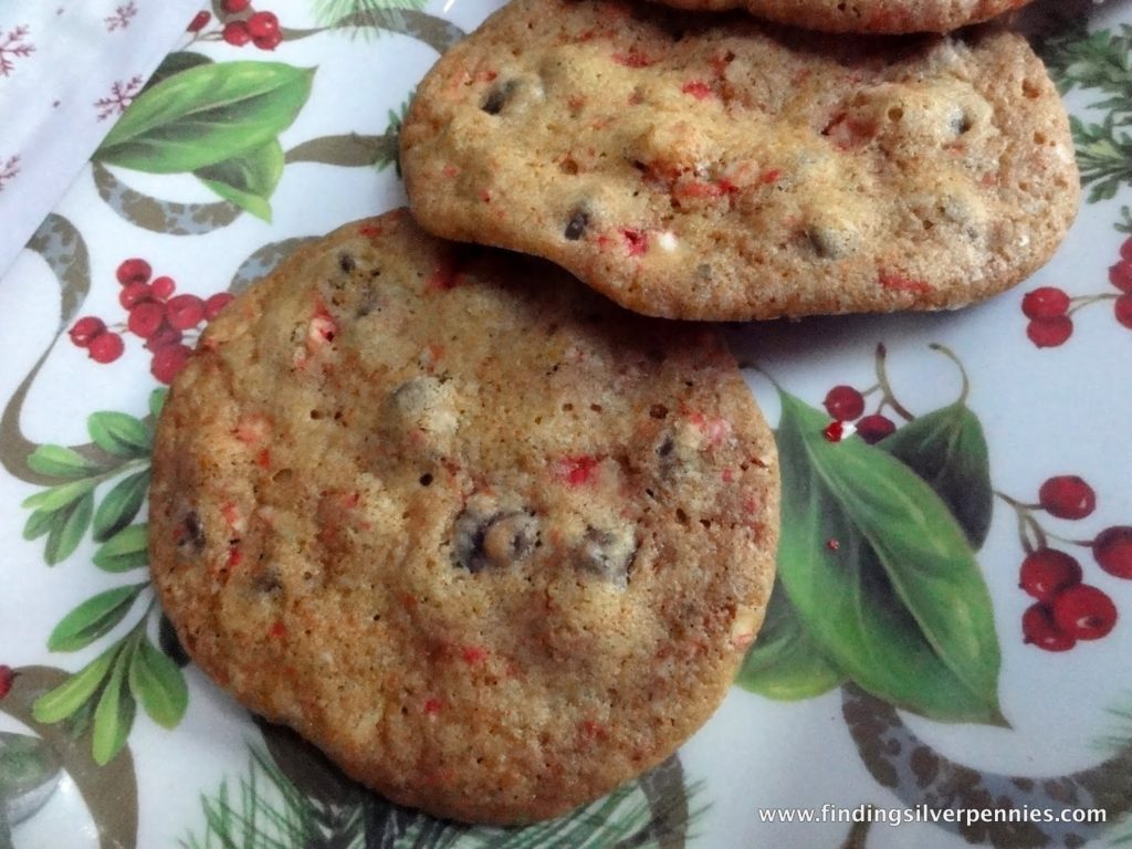 Candy Cane Chocolate Chip Cookies 