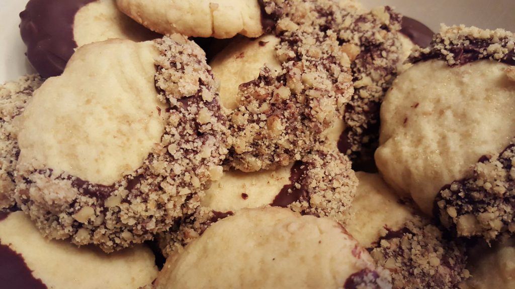 Chocolate Dipped Shortbread Cookies 