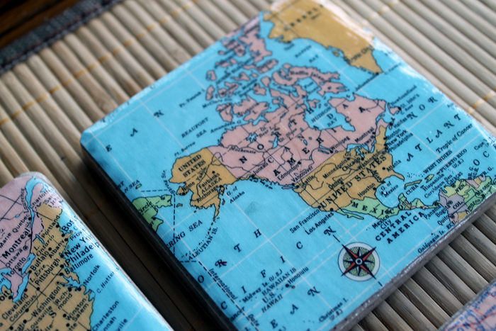 DIY Map Coasters 