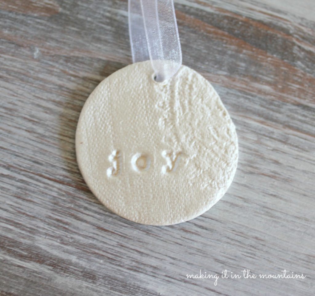 Rustic Clay Christmas Ornament 