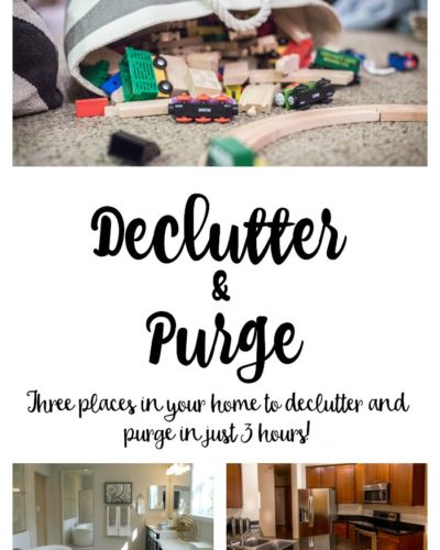 Declutter and Purge three places in your home in just three hours! Upright and Caffeinated