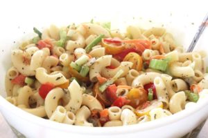 Macaroni salad is always a great side dish to bring to a picnic or potluck. This is a fantastic recipe that is sure to be gobbled up! 
