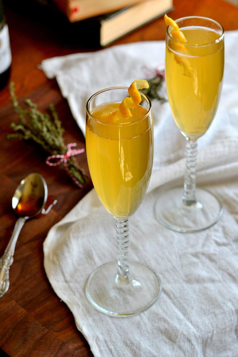 This Champagne cocktail is a staple for Mother's Day brunch cocktails. 