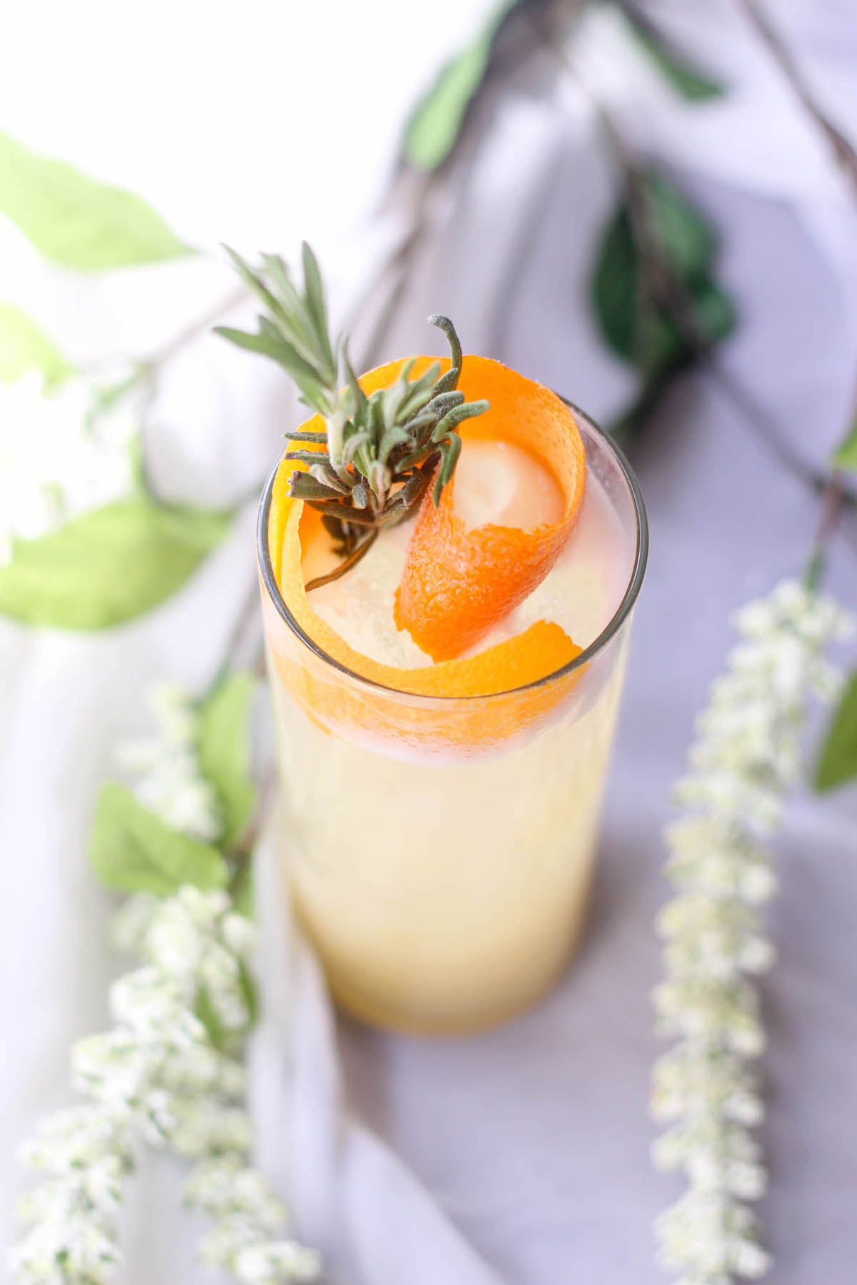 A light drink for Mother's Day brunch cocktails like this Orange Grey Coconut cocktail would be delicious! 