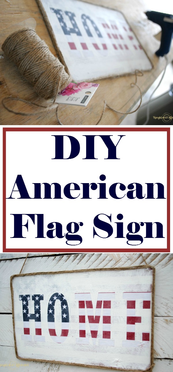 Make this simple DIY American flag sign for any patriotic holiday or to welcome your favorite solider home! Click for the full tutorial!
