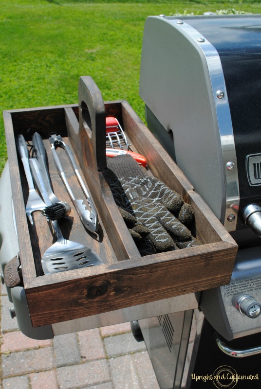 Organize Grill Accessories with a DIY Grill Tool Box - Upright and