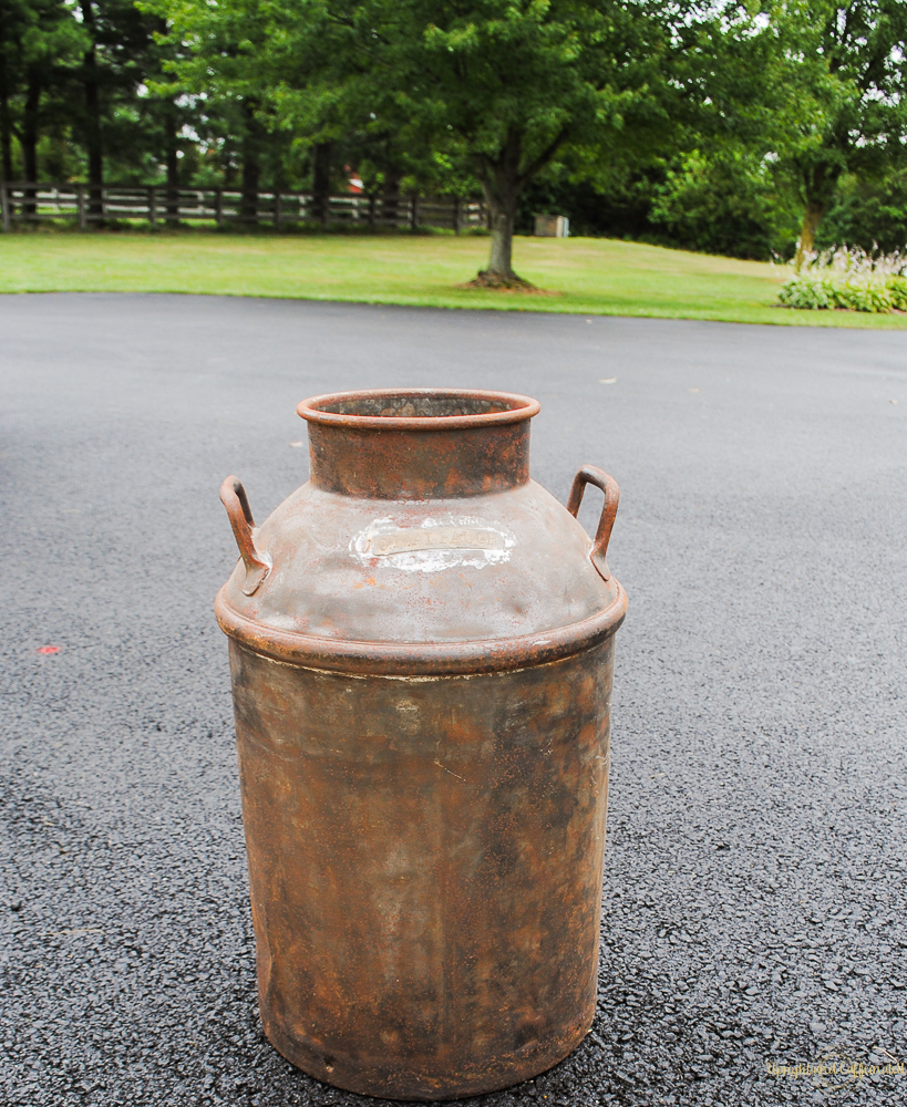 Turn this old rusted milk can into a beautiful planter!