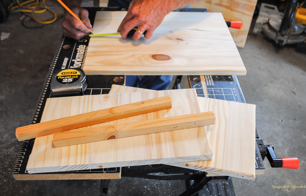 This is all the wood you need to make a DIY laptop table. 