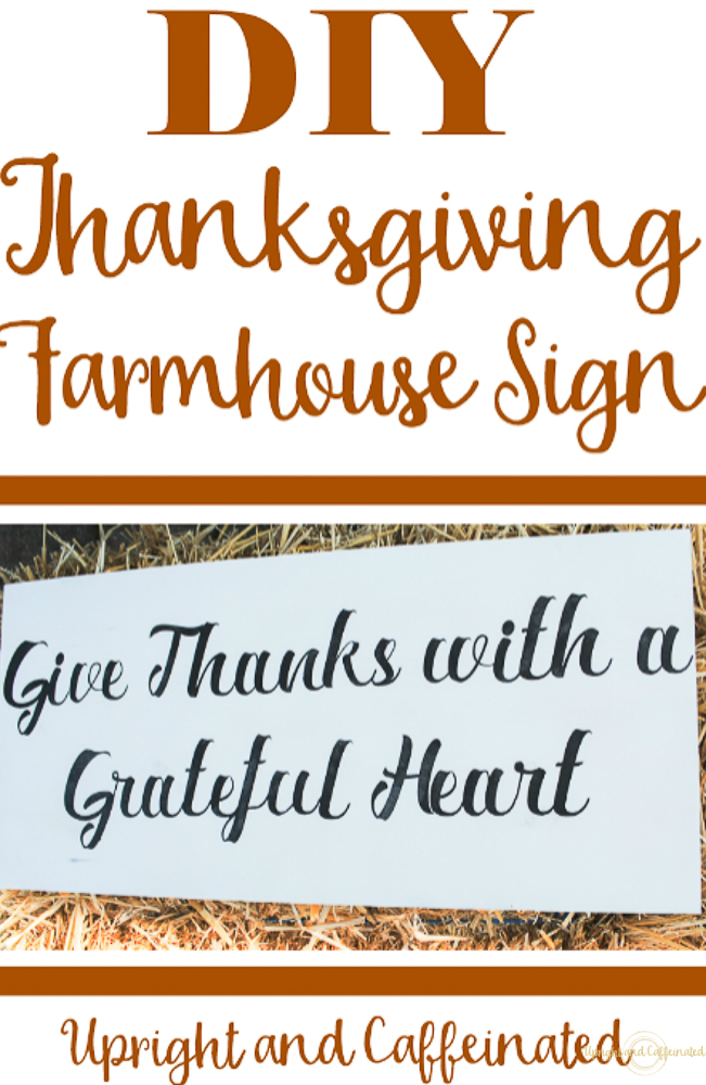 Make this Thanksgiving Farmhouse Sign with a Cricut Explore Air 2. 