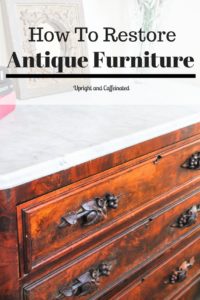 Learn how to restore antique and vintage furniture with this awesome tutorial on how to restore an antique dresser. 