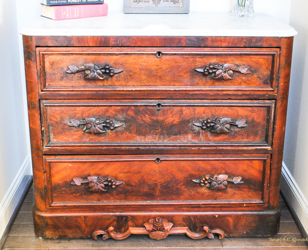 How To Restore An Antique Dresser Upright And Caffeinated