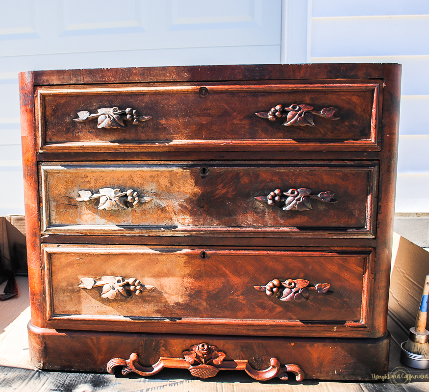 How To Restore An Antique Dresser Upright And Caffeinated