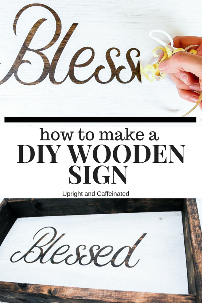 Click to read the full tutorial on how to make this wooden sign! 