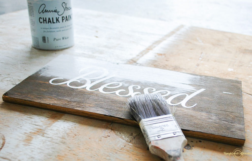 You can use any kind of chalk paint to make this wooden sign 
