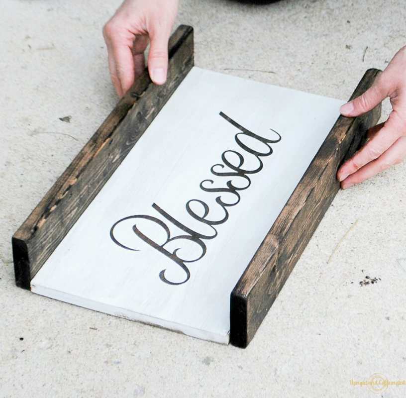 Making a frame for a wooden sign is easy. 