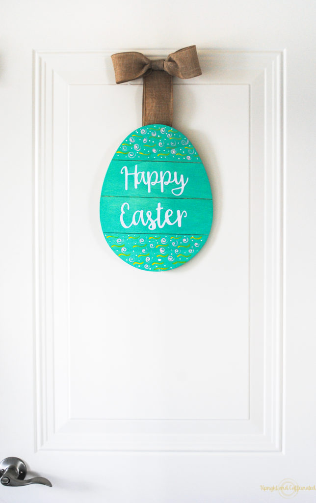 This Easter wreath is great for interior doors. 