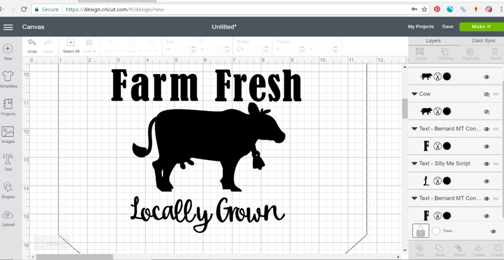 Use Cricut Design Space to create a farmers market tote bag. 