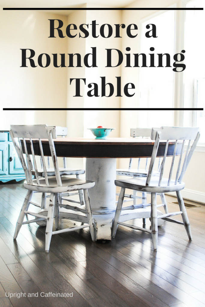 You have to see the amazing transformation of this round dining table! 