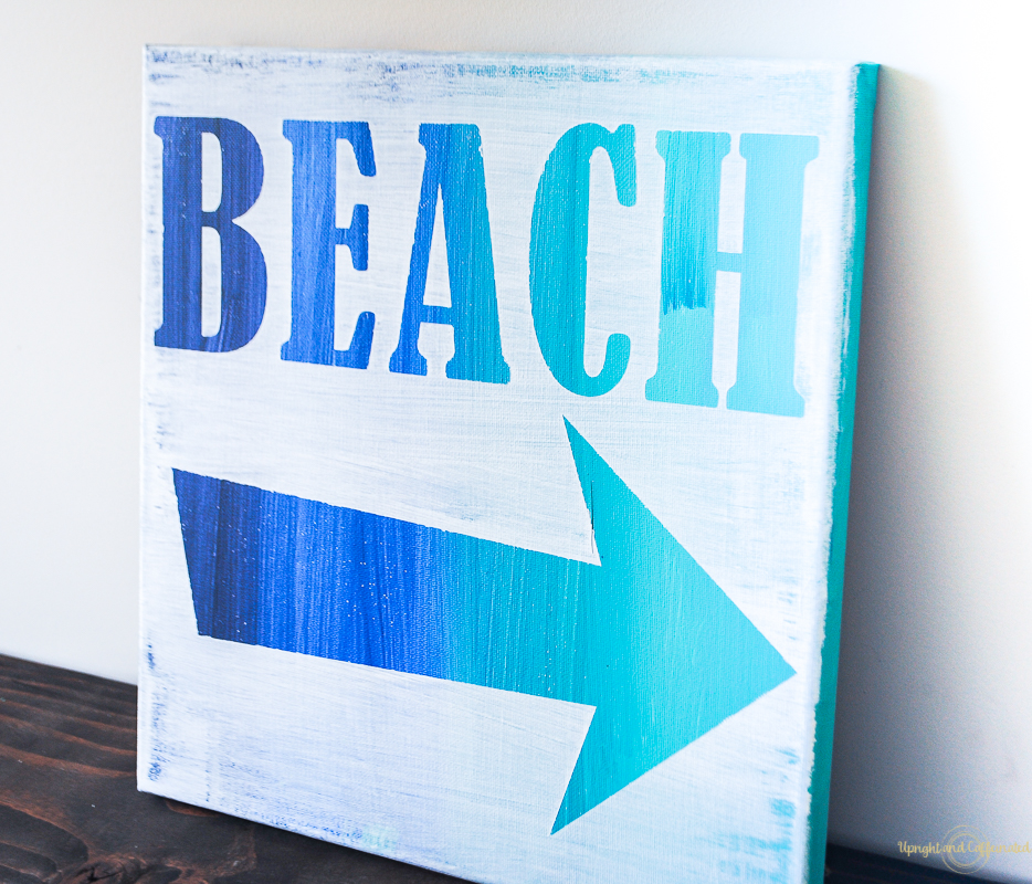 This beach art sign is fun for parties! 