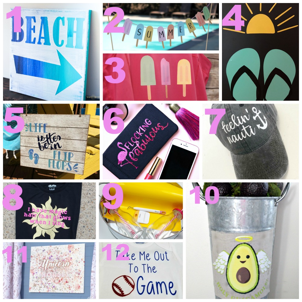 Summer Cricut Projects including this awesome DIY Beach Art! 