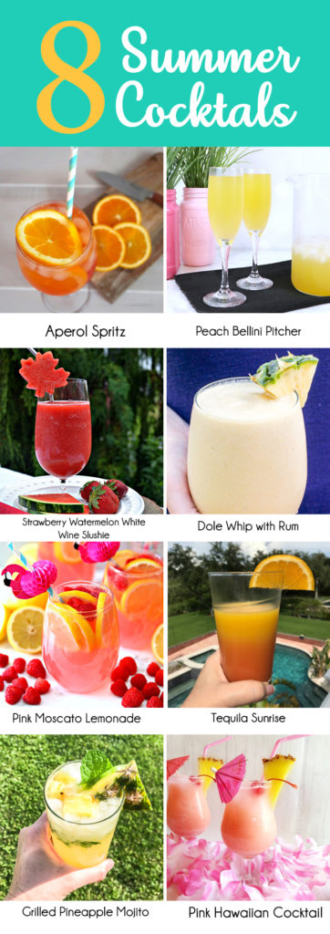 8 summer cocktails including my gripped pineapple mojito recipe! 