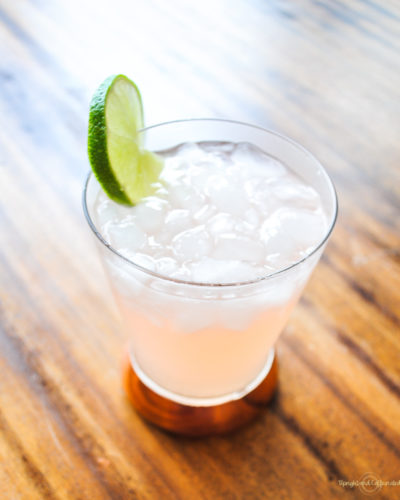 This pink drink is made with grapefruit vodka