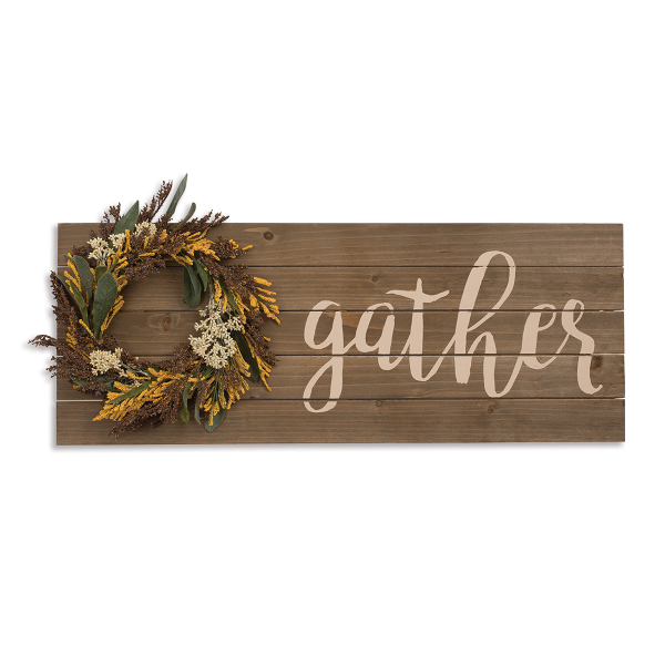 Make this Gather sign for Thanksgiving and the Christmas Countdown sign a month later. 
