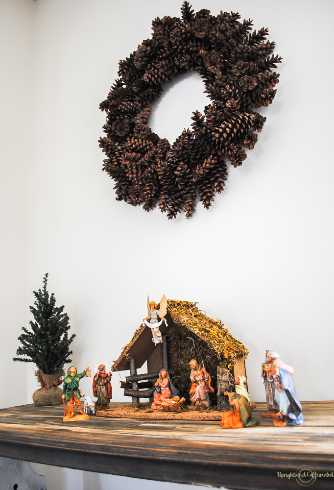 Make an indoor Christmas wreath.