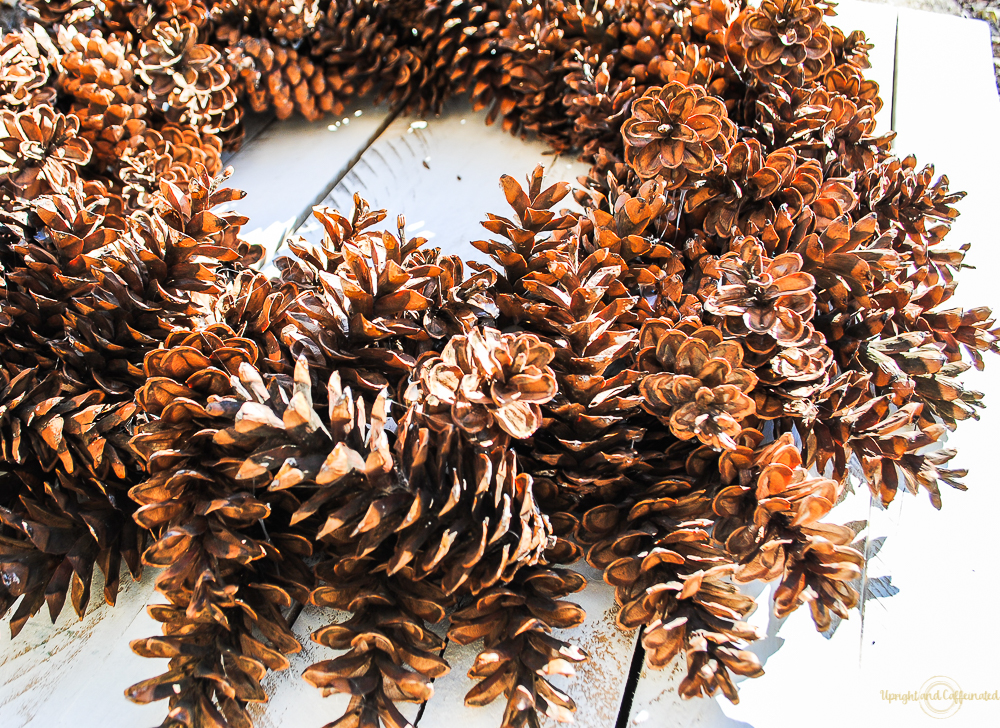This natural Christmas wreath can also be used in the fall. 