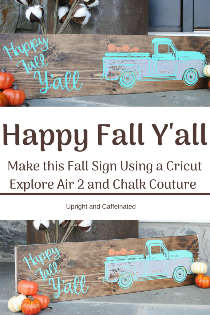 You can totally make this adorable fall sign using a Cricut and chalk couture!!