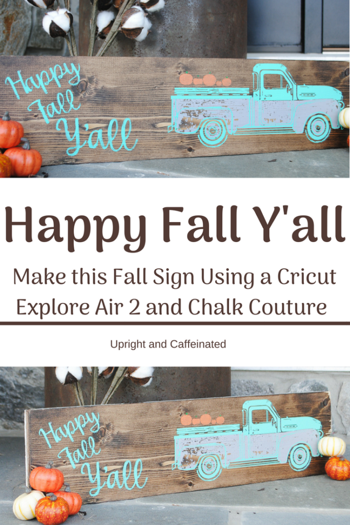 You can totally make this adorable fall sign using a Cricut and chalk couture!! 