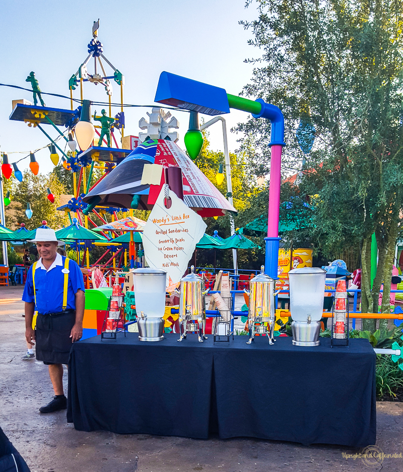 Coffee and Water available to all who attend Early morning Magic at Toy Story Land. 