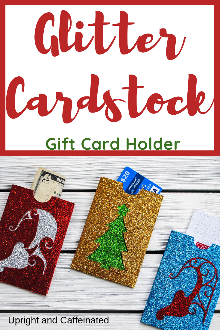 Use glitter cardstock to make this unique and festive holiday gift card