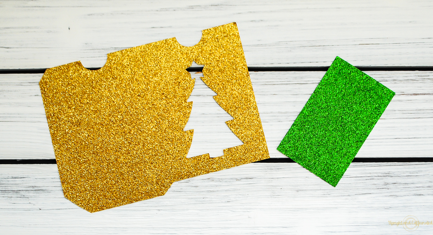 Use glitter cardstock to make this unique and festive holiday gift card