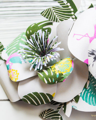 Using patterned paper to make paper flowers is such a GREAT idea!