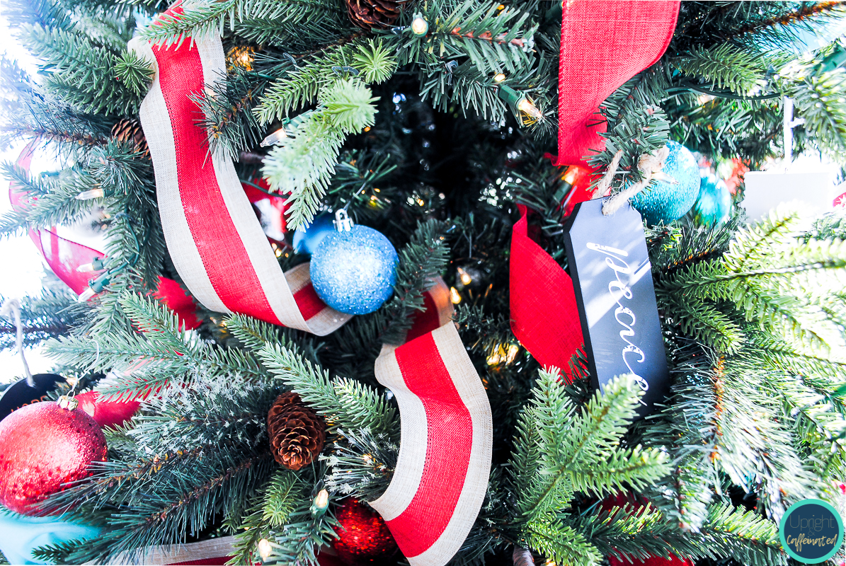 How To Put Ribbon On A Christmas Tree Upright And Caffeinated