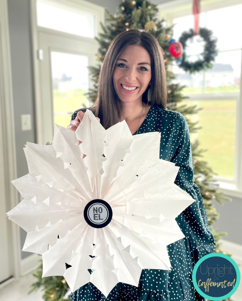 Paper Bag Snowflakes - Upright and Caffeinated